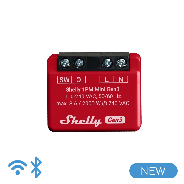 Shelly Plus 1 PM Mini, shelly plus 1 